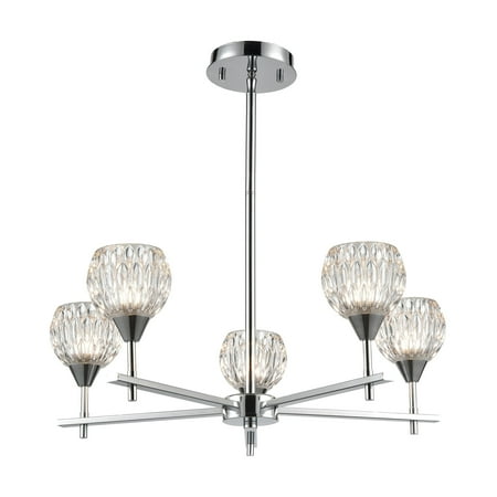 

Elk Home Kersey 24 Wide 5-Light Chandelier - Polished Chrome