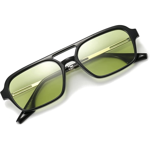 Gafas de sol de aviador polarizadas cuadradas para mujer y hombre, gafas de sol vintage