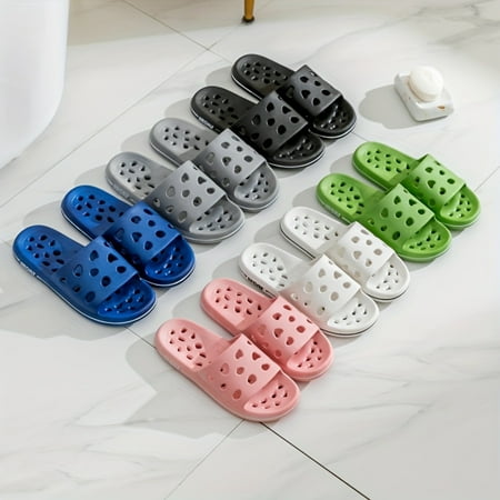 

SHAOSZC Durable and Comfy Unisex Solid Colour Bathroom Slippers for Men‘s & Women‘s Indoor Activities - Non Slip and Quick Dry Casual Slides