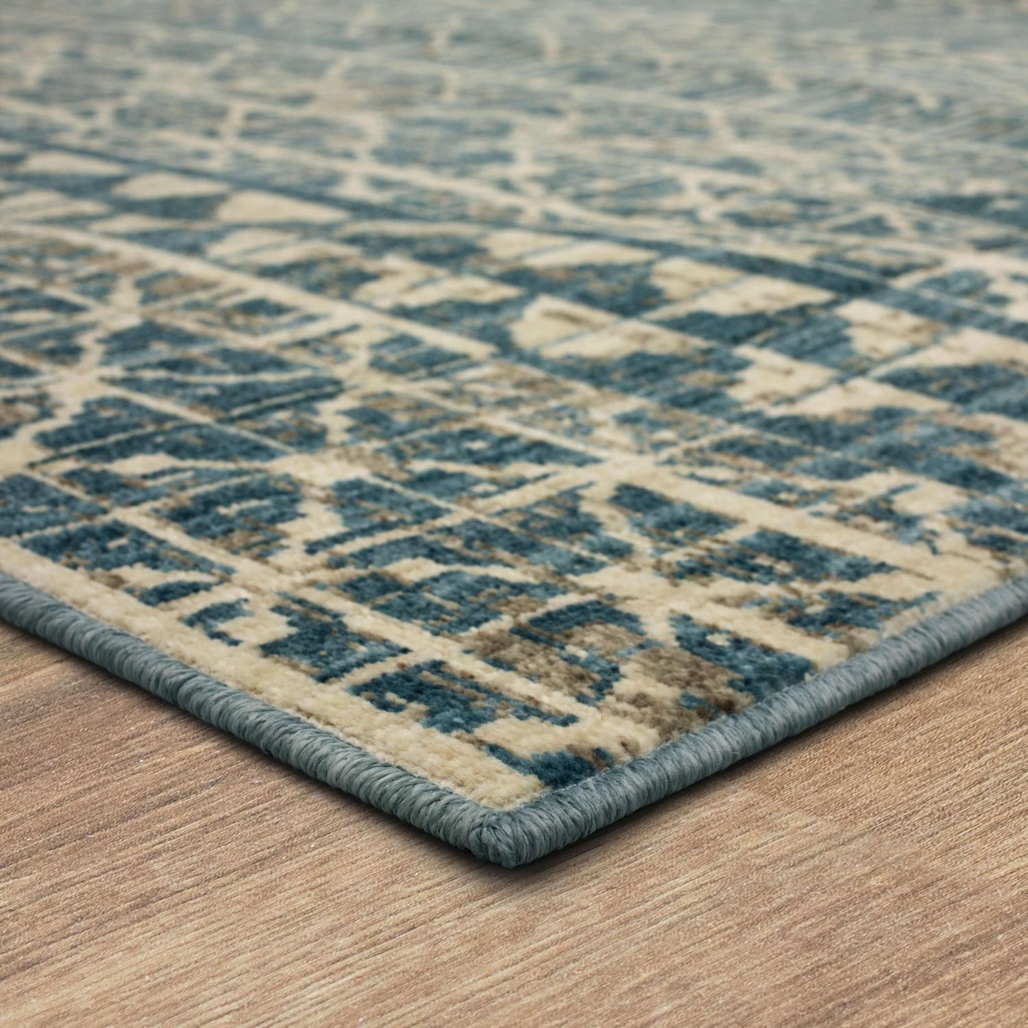 Mohawk Home Wilton Blue Polyester Area Rug