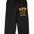 thumbnail image 2 of Sun Records Logo Men's Black Sleep Pants With Drawstring-Small, 2 of 4