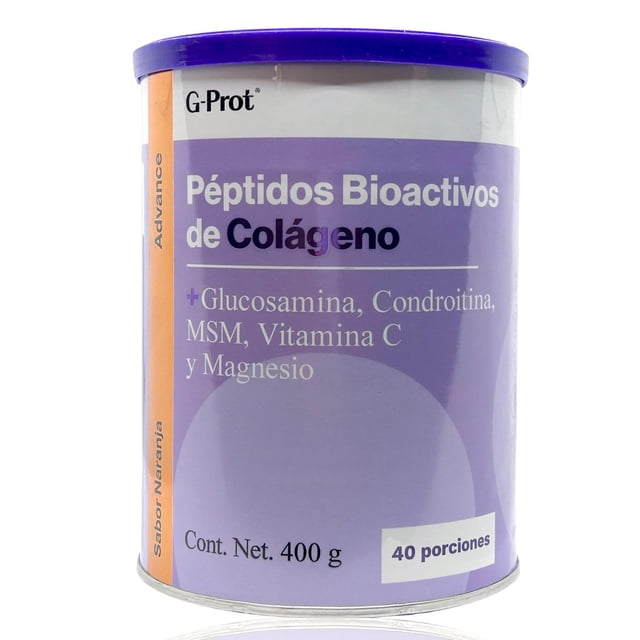 Péptidos de Colágeno Glucosamina Mg 400 g Naranja G-Prot