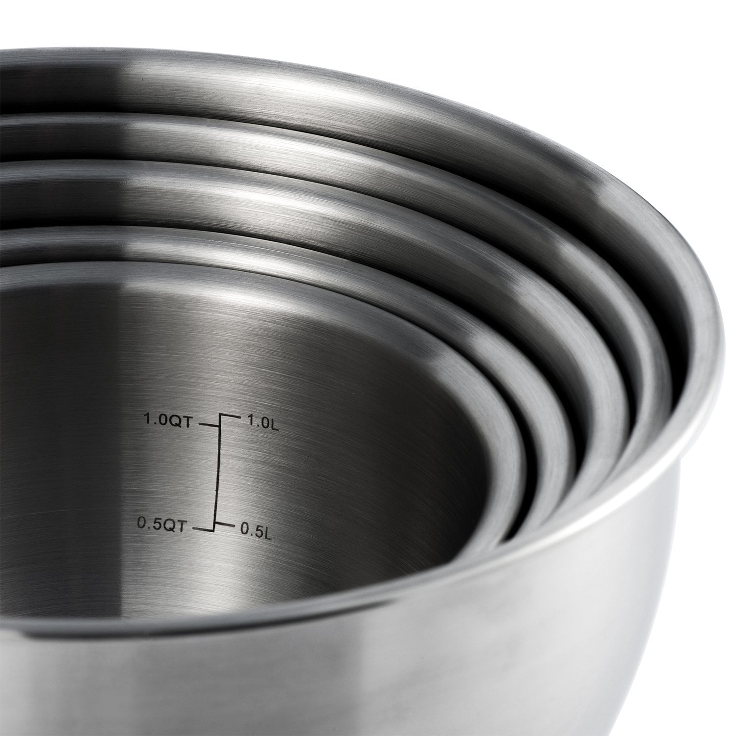 BetterHome 5-Piece 5 in 1 Professional Stainless Steel Mixing Bowls ... BetterHome 5-Piece 5 in 1 Professional Stainless Steel Mixing Bowls ...