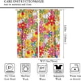 thumbnail image 2 of Boho Floral Vintage 70s Window Curtains, Hippie Bright Orange Flowers Groovy Drapes for Kids,Abstract Funny Art Print for Boys Girls Room Living Room Set 2 Panels,55x39 Inches, Style-6, 2 of 8