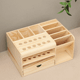 thumbnail image 2 of Multi-Compartment Storage Wooden Box is Suitable for Mobile Phone and Desktop Sundries Sorting and Storage Tools., 2 of 8