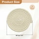 thumbnail image 2 of 4 Pcs Manteles Individuales Redondos Trenzados, Manteles Tejidos de 4.3" para Decoración de Cocina (Beige), 2 of 7