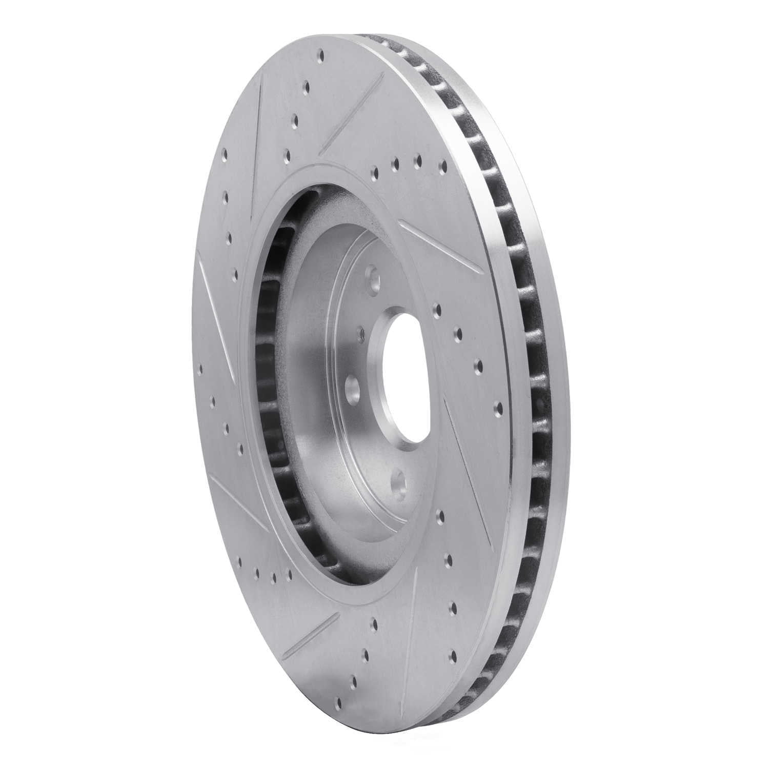 Dynamic Friction Company 631-68012R DFC Brake Rotor - Drilled And Slotted - Silver