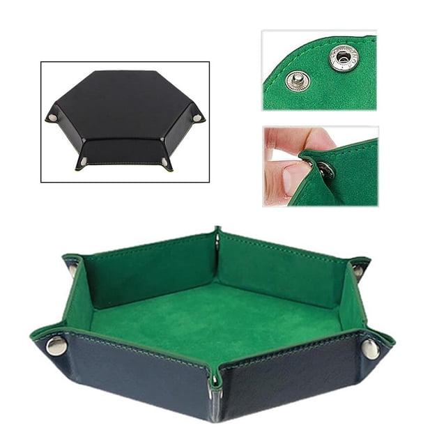 Bandeja Hexagonal para Dados de 2 Piezas, Caja de Almacenamiento de Escritorio, Organizador para El Hogar para Juego de Dados Baoblaze Organizador de bandeja hexagonal de dados