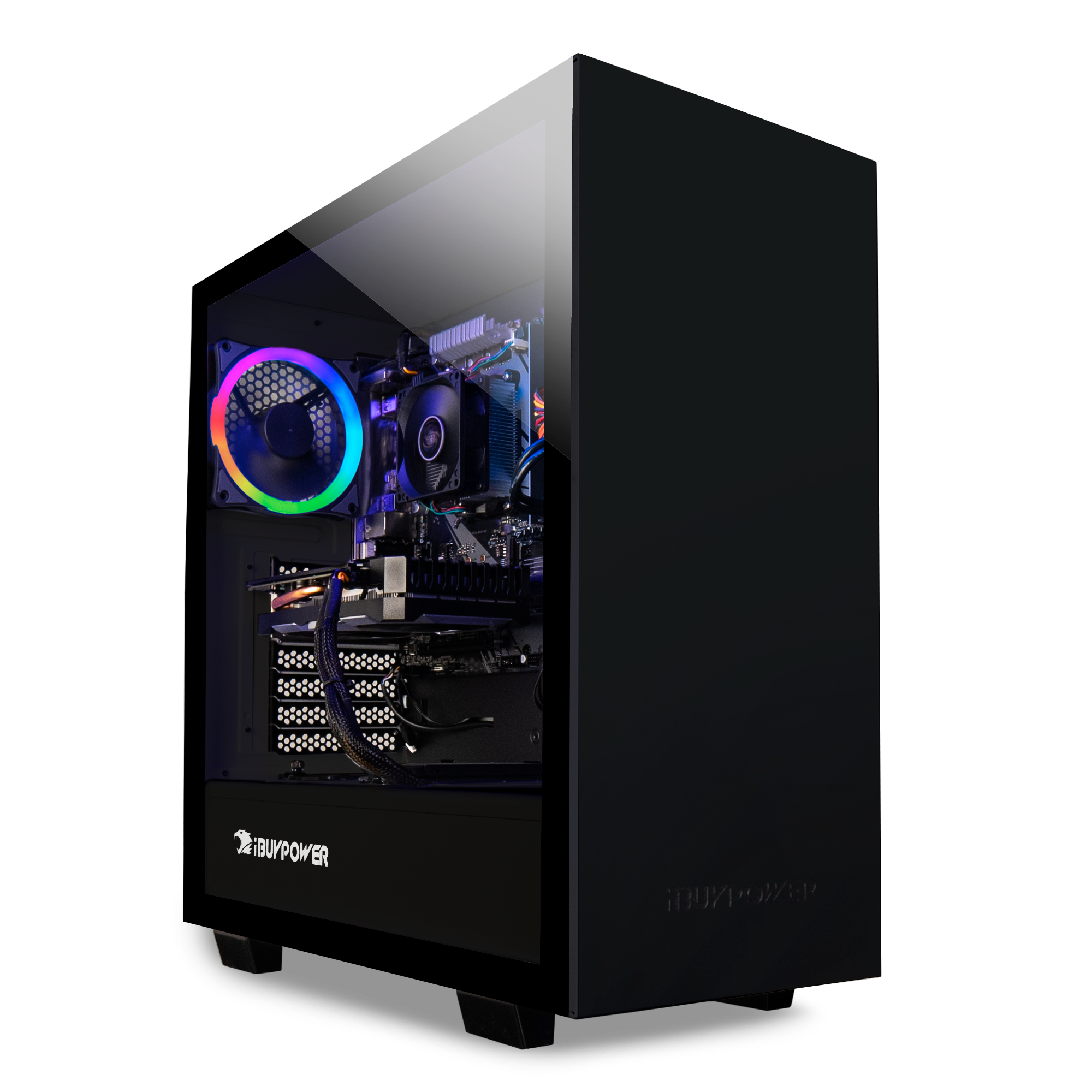 iBUYPOWER Gaming Desktop Tower, AMD Ryzen 3 2300X, 8GB DDR4 2666 RAM, NVIDIA GeForce GT1030, 1TB HDD, Windows 10 Home, Black, WA563GT4 - image 2 of 6