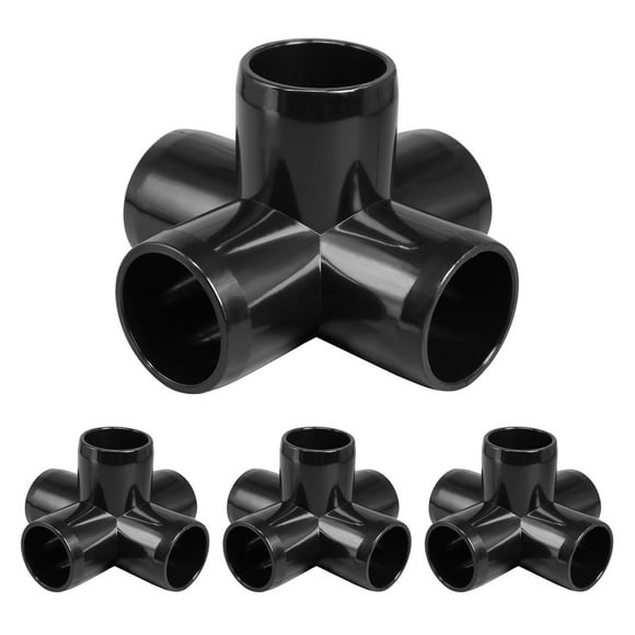 Accesorios de tubería de PVC Zernmiarder SCH40 de 5 vías, 1 pulgada, 4 piezas