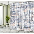 thumbnail image 4 of Ambesonne Grunge Shower Curtain, Illustration Abstract Lines, 69"Wx84"L, Purple Grey, 4 of 4