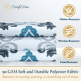 thumbnail image 3 of ComfiTime Boho Shower Curtain with Hooks – Heavy-Duty Mold/Mildew-Resistant, Weighted-Hem Fabric Bathroom Curtain, Water-Repellent, Machine-Washable, Fade-Resistant, Bohemian Design, 72 x 72, Blue, 3 of 10
