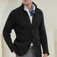 thumbnail image 2 of Kureaily Mens Autumn And Winter Slim Stand Collar Knitted Cardigan Coat Loose Fashion, 2 of 5