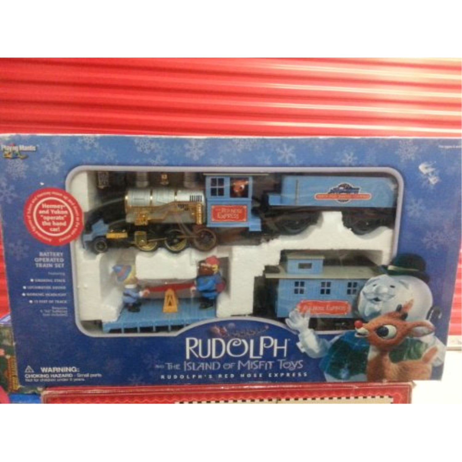 rudolph's red nose express train set