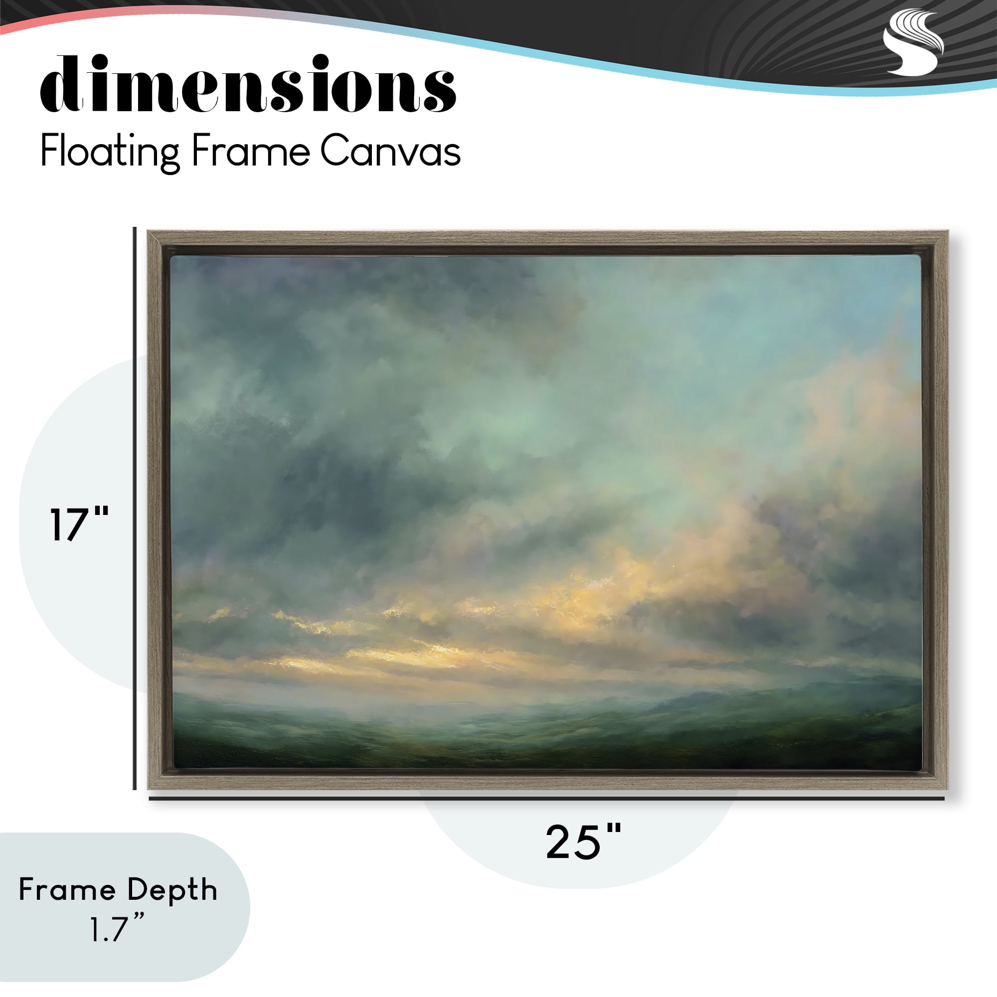 Stupell Industries Blue Toned Golden Hour Brown Framed Floater Canvas Wall Art, design by Petal Prints Design