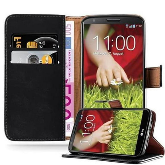 Cadorabo Case for LG G2 Cover Book Wallet Screen Protection PU Leather Flip Magnetic Luxury Etui
