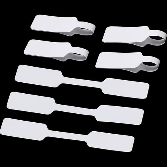 Beaupretty 100Pcs Nylon Writable Cable Labels White with Hook Loop Design for Cable Management