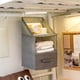thumbnail image 5 of Organizador de armario colgante de tela con cajones, gris, plegable, de pared, ahorra espacio, multicompartimento para ropa | Solución de almacenamiento para habitaciones pequeñas | Incluye ganchos, 5 of 6