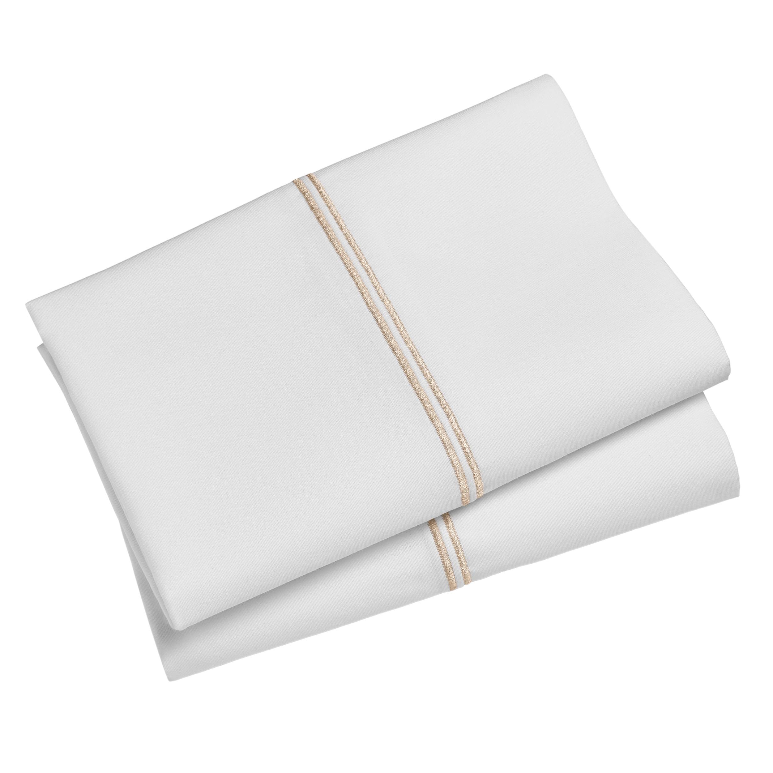 Hotel Style 4-Piece 300 Thread Count Gypsum/Wild Mushroom Pima Cotton Bed Sheet Set, King , Double marrow Hem , Adult/Teen