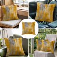 thumbnail image 4 of Throw Pillow Covers, Orange Gray 16x16 Pillow Covers for Couch/Sofa/Bed, Modern Abstract Minimalist Texture Decorative Square Linen Cushion Pillowcase for Home Decor, 4 of 9