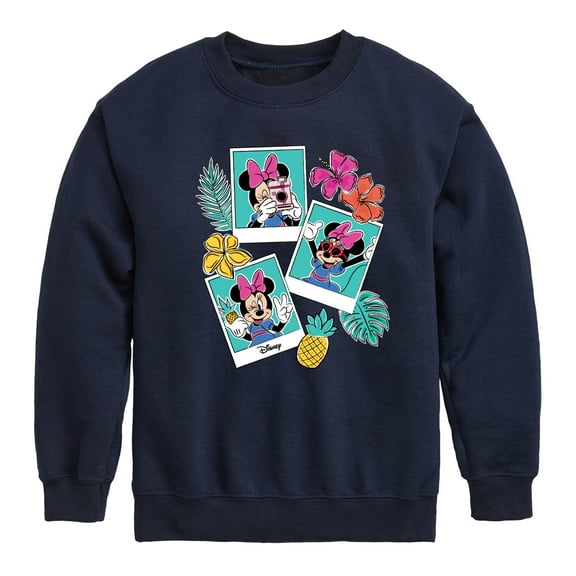 Mickey & Friends - Minnie Assorted Pics - Toddler And Youth Crewneck Fleece Sweatshirt