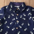 thumbnail image 3 of FNNMNNR Toddler Baby Boy Short Sleeve Button Down Shirt Shorts Set 2T 3T 4T 5T 6T Outfits Summer Clothes Navy Blue 5-6 Years, 3 of 6