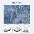 thumbnail image 5 of RUG ROBOT 6'x9' Abstract Area Rugs for Living Room, Non-Slip Washable Blue Bedroom Rug, Soft Modern Wave Striped Large Accent Carpet for Dining Room Office Kitchen, Blue, 5 of 9