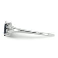 thumbnail image 3 of 10K White Gold Polished Geniune Sapphire Birthstone Ring, 3 of 4