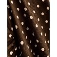 thumbnail image 6 of Brown Polka Dot Ruffle Hem Tie-Front Spaghetti Strap Cami Mini Dress, 6 of 6