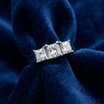 thumbnail image 3 of Pompeii 1 1/2ct 3-Stone Princess Cut Diamond Engagement Ring 14K White Gold Lab Grown, 3 of 4
