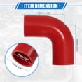 thumbnail image 6 of Unique Bargains 51mm 2.01" ID 90 Degree Elbow Coupler Silicone Hose Intercooler Tube Universal for Car Engine Red, 6 of 6