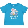 thumbnail image 3 of Inktastic My Great Aunt Loves Me Cute Elephants Clouds Moon and Stars Boys or Girls Baby T-Shirt, 3 of 5