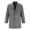 thumbnail image 3 of guisaled Men's Trench Coat Single Breasted Slim Fit Business Long Overcoat Notched Collar Winter Business Casual Quilted Pea Coats, 3 of 6