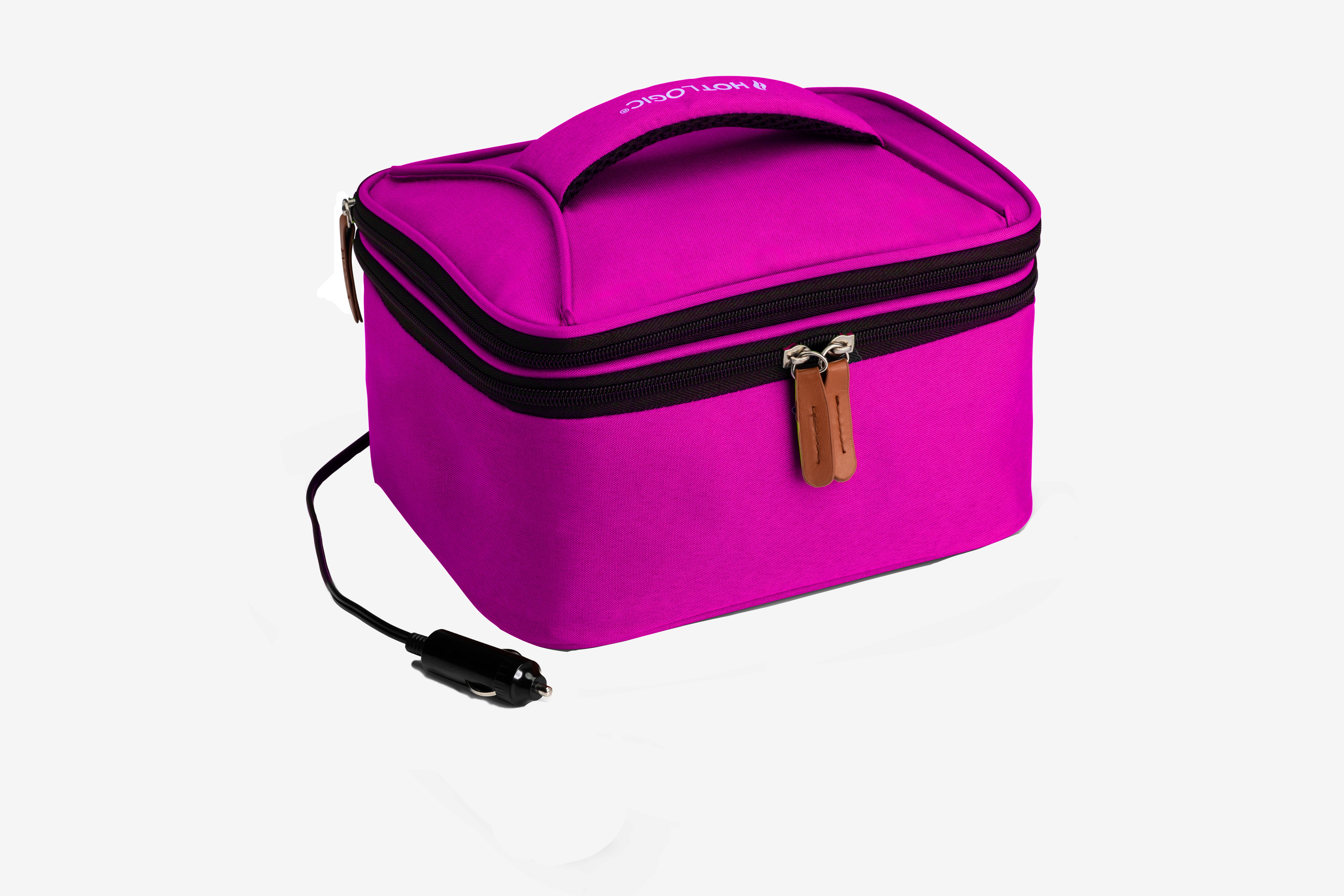 HOTLOGIC Food Warming Tote, Lunch Bag Plus 12V, Pink