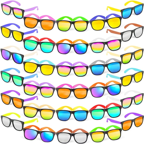 Gafas de sol Bakatatoyz de los 80, retro, neón, protección UV400, x32