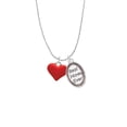 thumbnail image 2 of Delight Jewelry Silvertone 3-D Translucent Red Puff Heart Best Mom Ever Charm Necklace, 2 of 4