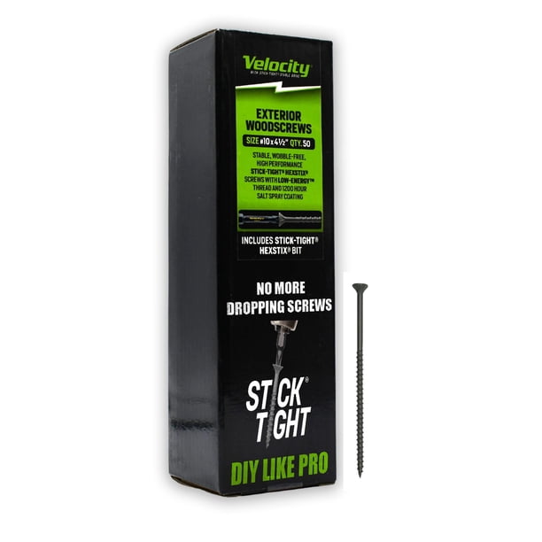 Tornillos para madera Phillips Velocity de larga longitud exterior #10x4 1/2