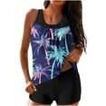 thumbnail image 2 of LSLJS Women Conservative Print Strappy Back Set Two Piece Swimsuits Swimdress, Tankini Swimsuits, 2 of 6