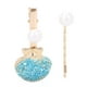 thumbnail image 5 of Horquilla de metal con forma de concha de perla sintética para mujer, exquisita horquilla decorativa para niña (azul lago), 5 of 14