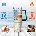 thumbnail image 4 of Spring Flowers 40oz Stainless Steel Vacuum Insulated Tumbler with Lid and Straw for Water Iced Tea Coffee Smoothie and More, 4 of 7