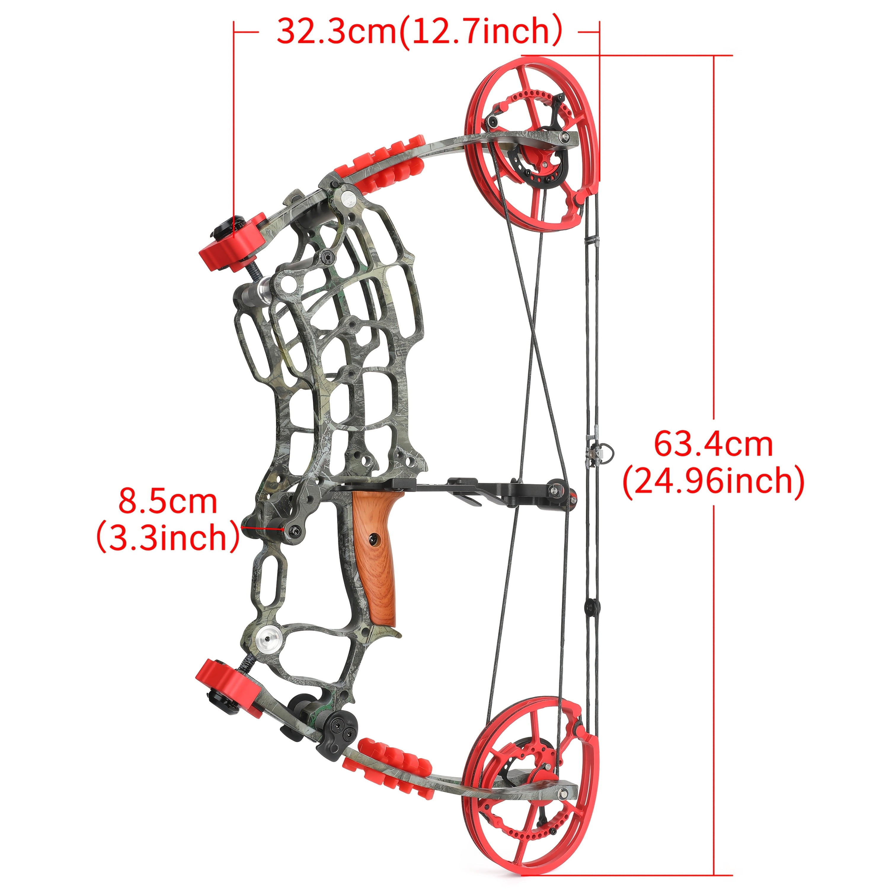Composite bow set, with a tensile weight of 30-60 pounds, suitable for adult shooting, archery, and hunting