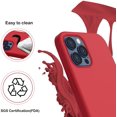 thumbnail image 2 of iPhone 12 6.1 Silicone Case, iPhone 12 Pro Case Ultra Thin Full Protection Liquid Silicone Case Cover for iPhone 12 Pro / iPhone 12 (2020) 6.1 Inch Red, 2 of 5