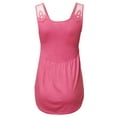 thumbnail image 2 of FashionOutfit Women's Soft Stretch Lace Contrast Tank Top, 2 of 3