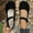 #0210-Black, variant on Women's Soft Cushion Extra Padded Comfort Round Toe Mary Jane Fashion Ballet Soft-Sole Comfortable Flats Shoes Walking Shoes Gift