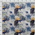 thumbnail image 4 of oneOone Cotton Cambric Blue Fabric Tropical Diy Clothing Quilting Fabric Print Fabric By Yard 56 Inch Wide, 4 of 5
