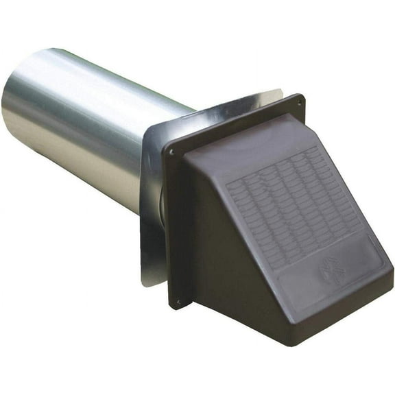 Builder's Best 4 in. W X 11 in. L Bright Brown Plastic Dryer Vent Hood