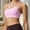 Pinks, variant on Womens Adjustable Thin Strap Sports Bras, U Neck Workout Yoga Lingerie, Padded Wireless Bralettes