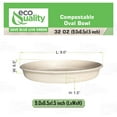 thumbnail image 3 of 32oz Oval Disposable Compostable Paper Burrito Bowls Heavy-Duty, Eco-Friendly Oval Bowls Natural Bagasse Unbleached, Heat Resistant, 100% Biodegradable Salad Bowls Alternative to Plastic (50 PACK), 3 of 9