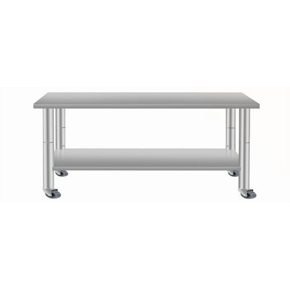 Premium Stainless Steel Kitchen Prep Table|60''*24''|Comfortable 35.5'' Tall