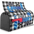 thumbnail image 4 of Father''s Day Mailbox Covers, Buffalo Plaid Outdoor Magnetic Mailbox Cover, Best Dad Ever 25.5x21 in Black Mail Box Covers for Yard Garden Outdoor Decor, 4 of 5